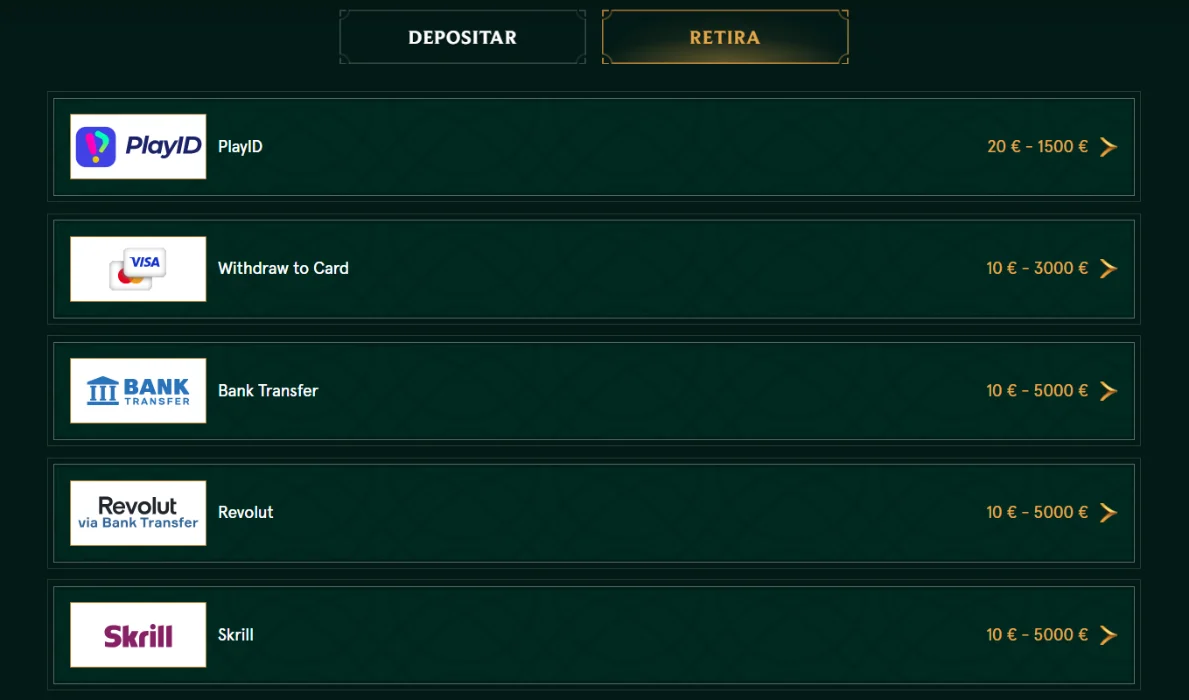 Casinia Métodos de pago Casinia Métodos de pago