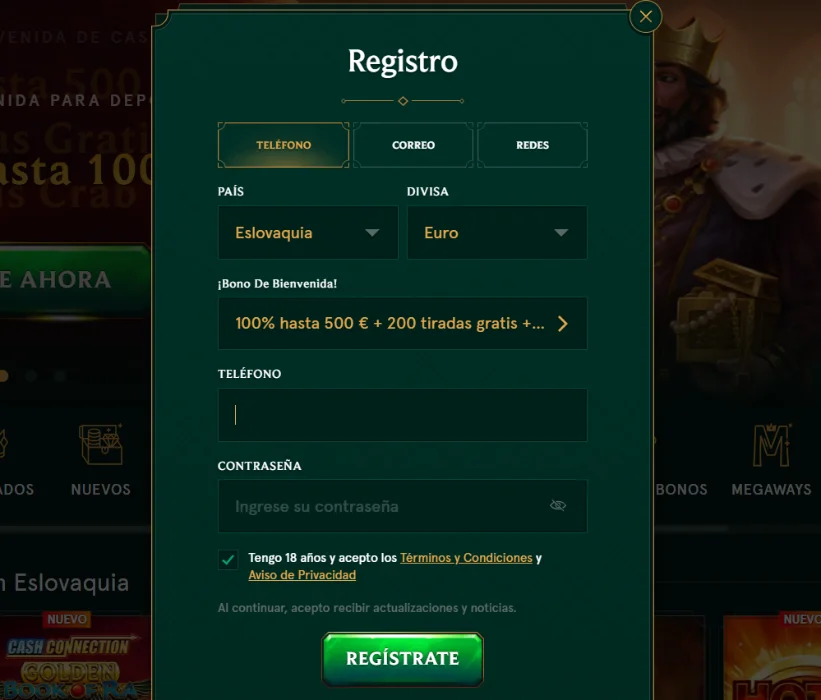 Casinia Registro e inicio de sesión Casinia Registro e inicio de sesión